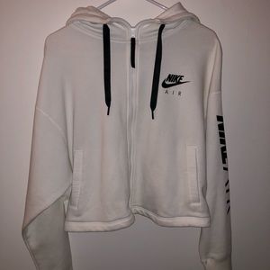 Nike air cropped zip up hoodie